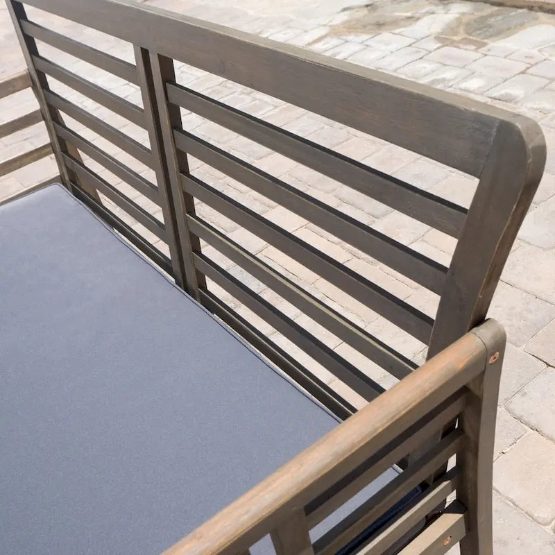 Set da conversazione da patio in legno di acacia a 4 pezzi Caydon di Christopher Knight Home