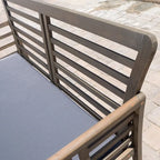 Set da conversazione da patio in legno di acacia a 4 pezzi Caydon di Christopher Knight Home