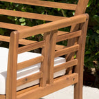 Set da conversazione da patio in legno di acacia a 4 pezzi Caydon di Christopher Knight Home