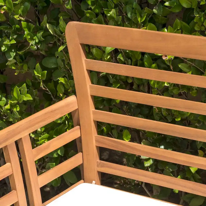 Set da conversazione da patio in legno di acacia a 4 pezzi Caydon di Christopher Knight Home
