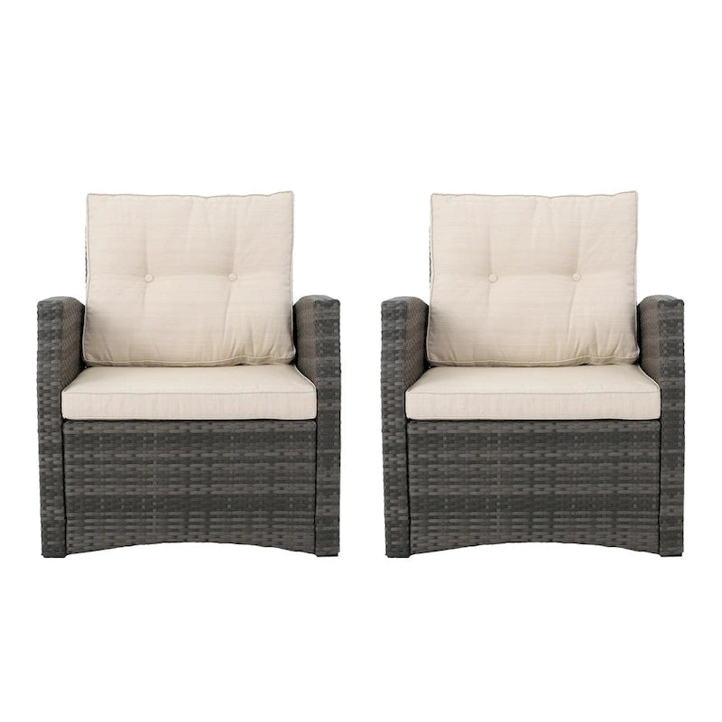 Sedie club da esterno Sanger Wicker con cuscini di Christopher Knight Home