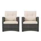 Sedie club da esterno Sanger Wicker con cuscini di Christopher Knight Home