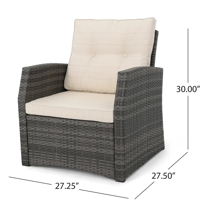 Sedie club da esterno Sanger Wicker con cuscini di Christopher Knight Home