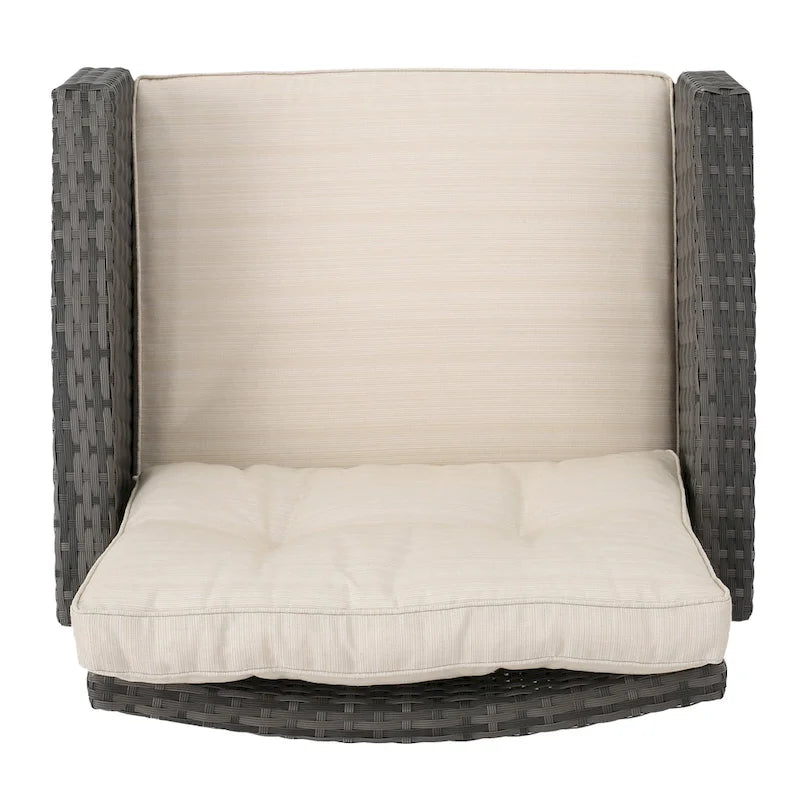 Sedie club da esterno Sanger Wicker con cuscini di Christopher Knight Home