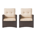 Sedie club da esterno Sanger Wicker con cuscini di Christopher Knight Home