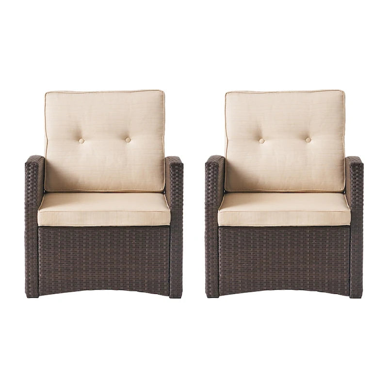 Sedie club da esterno Sanger Wicker con cuscini di Christopher Knight Home