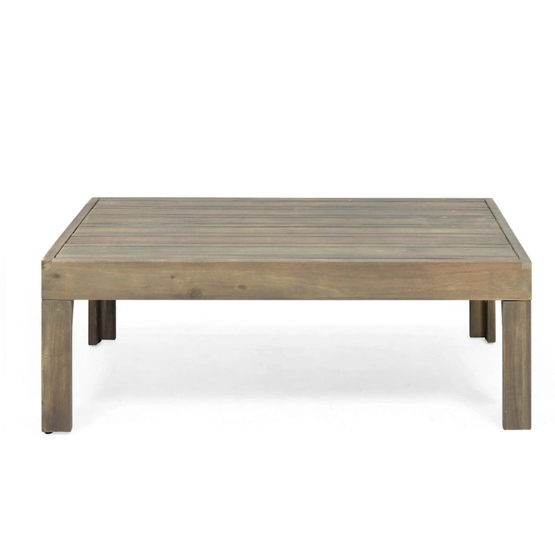 Set divanetto e tavolino da caffè Linwood in legno di acacia e vimini con cuscini per esterni di Christopher Knight Home