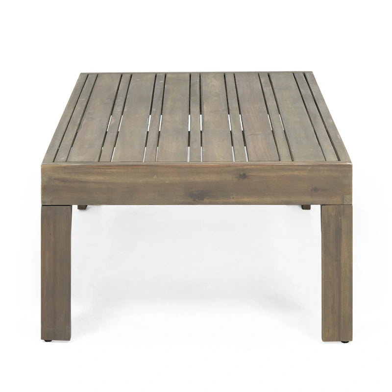 Set divanetto e tavolino da caffè Linwood in legno di acacia e vimini con cuscini per esterni di Christopher Knight Home