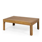 Set divanetto e tavolino da caffè Linwood in legno di acacia e vimini con cuscini per esterni di Christopher Knight Home