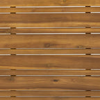 Set divanetto e tavolino da caffè Linwood in legno di acacia e vimini con cuscini per esterni di Christopher Knight Home