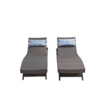 Chaise longue in vimini per tutte le stagioni - Set da 2