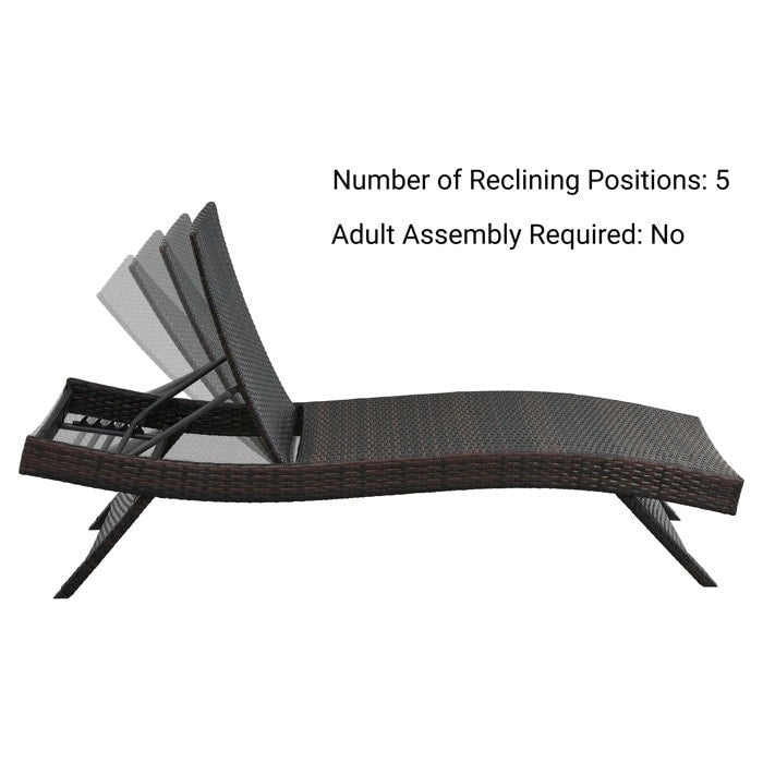 Chaise longue in vimini per tutte le stagioni - Set da 2