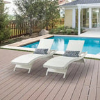 Chaise longue in vimini per tutte le stagioni - Set da 2