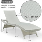 Chaise longue in vimini per tutte le stagioni - Set da 2