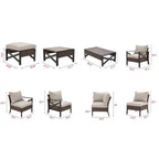 Set da conversazione per esterni a 5 pezzi Patio Festival X-Arm