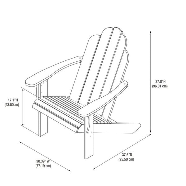 Chaise Adirondack Gavil d'extérieur marron naturel