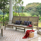 Set da conversazione per esterni a 5 pezzi Cambridge Casual Zuma in teak e vimini