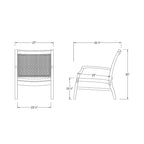 Set da conversazione per esterni a 5 pezzi Cambridge Casual Zuma in teak e vimini