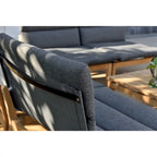 Amazonia Arnhou Ensemble de 3 pièces de mobilier d'extérieur en teck FSC pour patio
