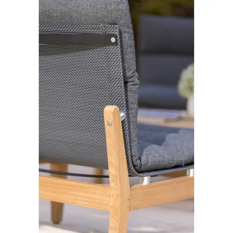Amazonia Arnhou Ensemble de 3 pièces de mobilier d'extérieur en teck FSC pour patio
