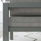 Divano da esterno in alluminio Homestyles Grayton con sedie a sdraio e tavolino da caffè - 81 x 26 x 29