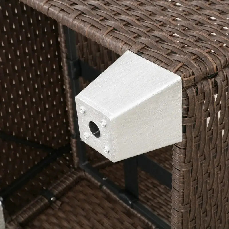 Pouf in vimini per esterni Patio Festival con cuscino