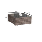 Set Divano LSI Outdoor 10 Pezzi Blu Marino Sunbrella con Cuscini