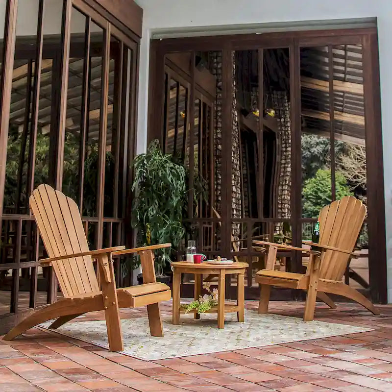 Cambridge Casual Sherwood Set di 3 Mobili da Salotto Adirondack in Teak