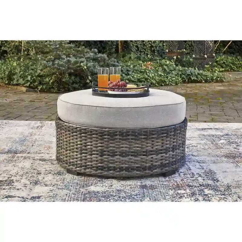 Signature Design by Ashley Harbor Court Ottoman with Cushion - 32W x 32D x 20H