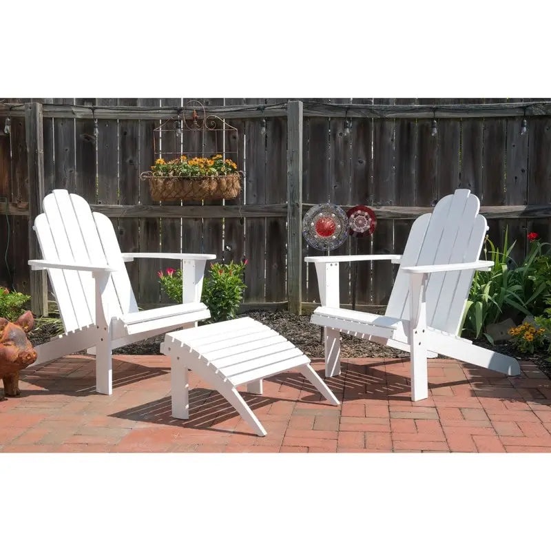 Gavil White Poggiapiedi Adirondack