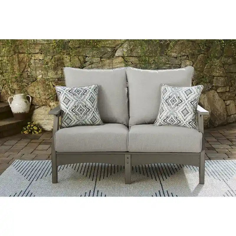 Divanetto da esterno Visola in polietilene all weather con cuscini Signature Design by Ashley