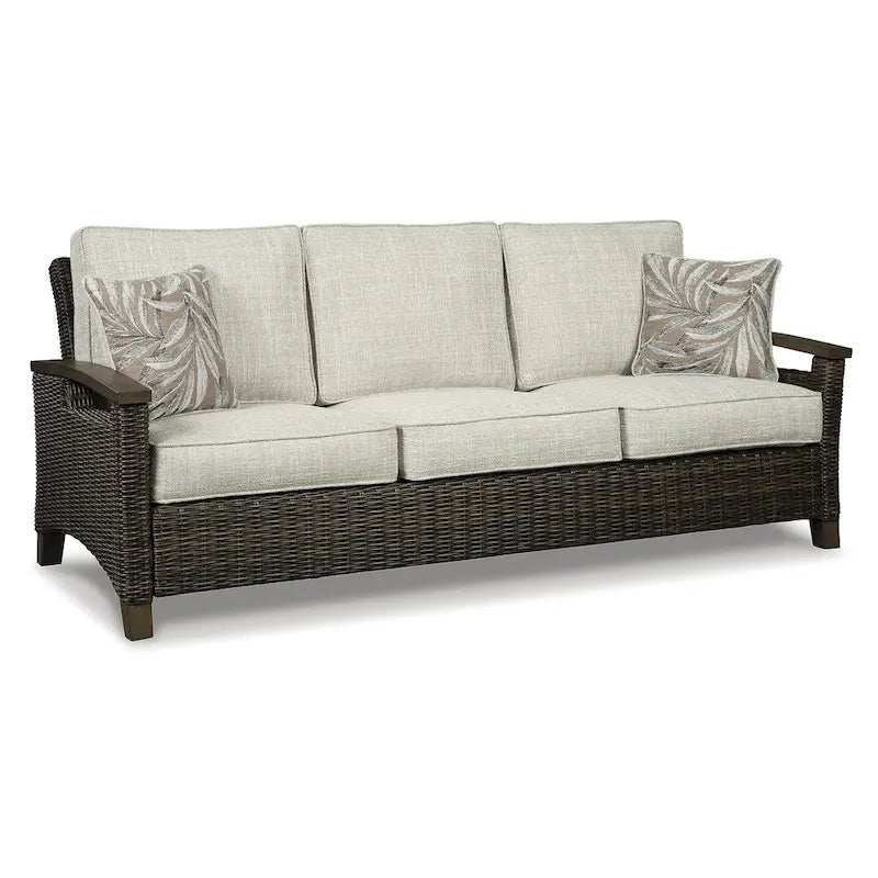 Signature Design by Ashley Paradise Trail Ensemble de sièges d'extérieur 3 pièces marron moyen/beige - 84.38 L x 34 P x 37 H