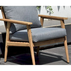 Set conversazione da esterno Nordic 6 pezzi in legno massello di teak - 6 pezzi