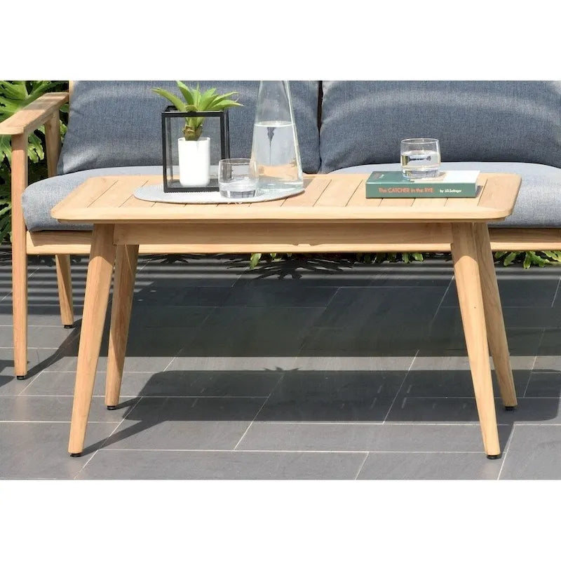 Set conversazione da esterno Nordic 6 pezzi in legno massello di teak - 6 pezzi
