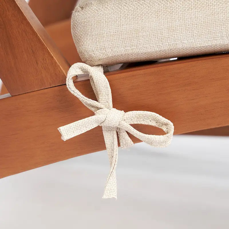 Outsunny Set da 4 Sedie da Giardino con Cuscini, Sedie da Esterno in Legno di Acacia con Poggiapiedi, Seduta a Doghe