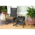 Sedia a dondolo Portside Classic scura con cuscino
