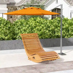 Outsunny Outdoor Rocking Chair with Slatted Seat and High Back, Wooden Rocking Chair with S Shape, Rocking Patio Chair, Backyard