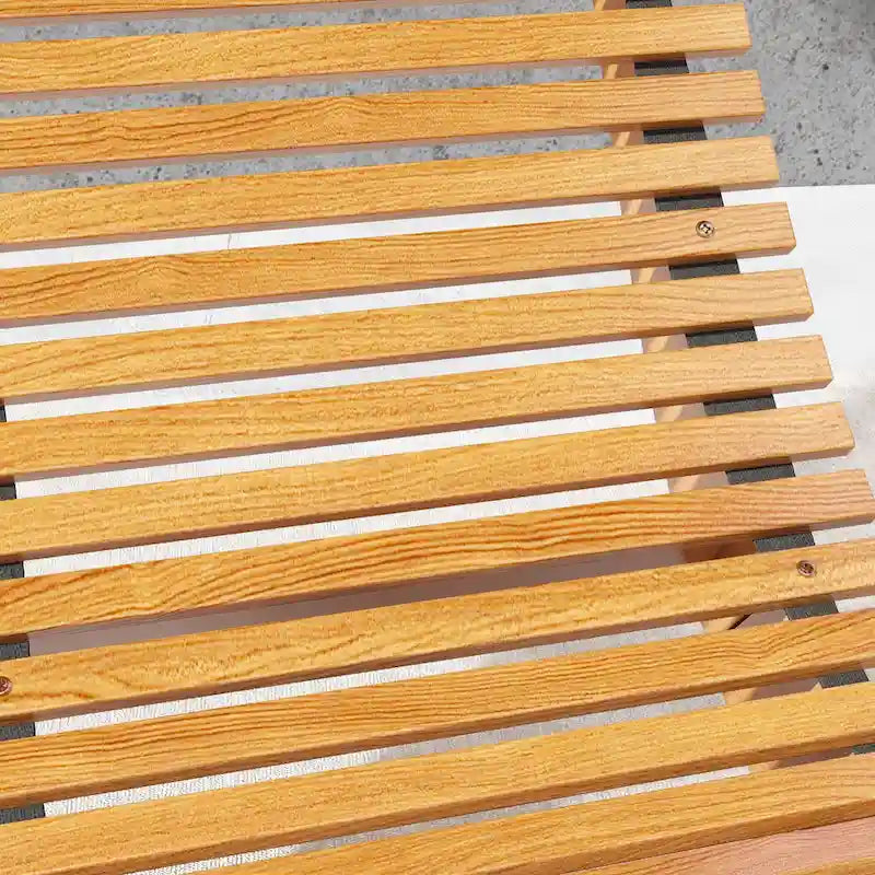 Sedia a dondolo da esterno Outsunny con sedile a doghe e schienale alto, sedia a dondolo in legno a forma di S, sedia a dondolo da patio, giardino