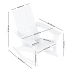 Polytrends Shoreside - Set da 3 pezzi: Sedie a Dondolo Adirondack in Polietilene per Esterni, Resistenti alle Intemperie ed Ecologiche, con Tavolino Laterale