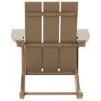 Polytrends Shoreside - Set da 3 pezzi: Sedie a Dondolo Adirondack in Polietilene per Esterni, Resistenti alle Intemperie ed Ecologiche, con Tavolino Laterale