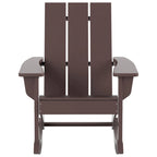 Polytrends Shoreside - Set da 3 pezzi: Sedie a Dondolo Adirondack in Polietilene per Esterni, Resistenti alle Intemperie ed Ecologiche, con Tavolino Laterale