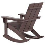 Polytrends Shoreside - Set da 3 pezzi: Sedie a Dondolo Adirondack in Polietilene per Esterni, Resistenti alle Intemperie ed Ecologiche, con Tavolino Laterale