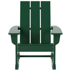 Polytrends Shoreside - Set da 3 pezzi: Sedie a Dondolo Adirondack in Polietilene per Esterni, Resistenti alle Intemperie ed Ecologiche, con Tavolino Laterale