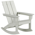 Polytrends Shoreside - Set da 3 pezzi: Sedie a Dondolo Adirondack in Polietilene per Esterni, Resistenti alle Intemperie ed Ecologiche, con Tavolino Laterale