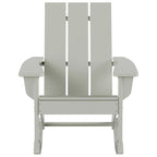 Polytrends Shoreside - Set da 3 pezzi: Sedie a Dondolo Adirondack in Polietilene per Esterni, Resistenti alle Intemperie ed Ecologiche, con Tavolino Laterale