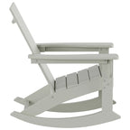 Polytrends Shoreside - Set da 3 pezzi: Sedie a Dondolo Adirondack in Polietilene per Esterni, Resistenti alle Intemperie ed Ecologiche, con Tavolino Laterale