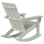 Polytrends Shoreside - Set da 3 pezzi: Sedie a Dondolo Adirondack in Polietilene per Esterni, Resistenti alle Intemperie ed Ecologiche, con Tavolino Laterale
