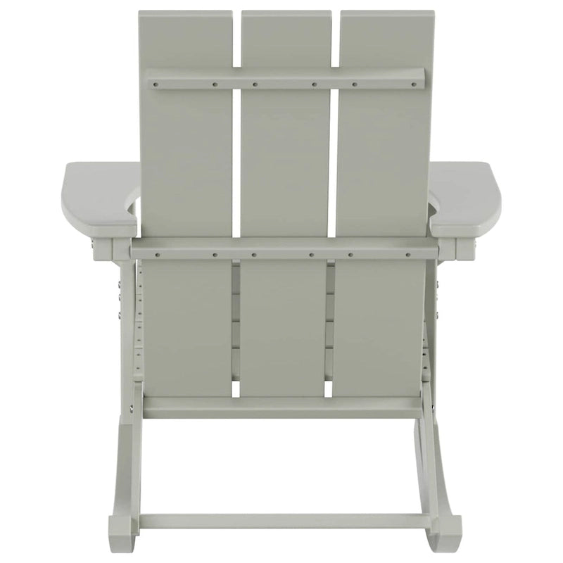 Polytrends Shoreside - Set da 3 pezzi: Sedie a Dondolo Adirondack in Polietilene per Esterni, Resistenti alle Intemperie ed Ecologiche, con Tavolino Laterale