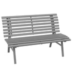 Panca da Giardino Outsunny 48.5, Panca da Esterno per Patio, Panca da Parco Leggera in Alluminio con Sedile a Doghe