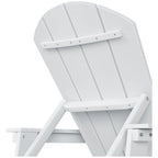 Polytrends Laguna Chaise longue inclinable d'extérieur en PEHD toutes saisons avec bras et roues (Lot de 2)